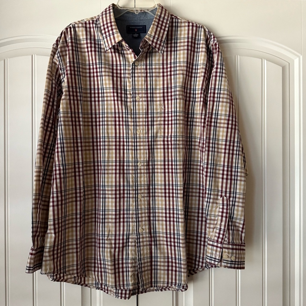 Saddlebred Men's Multicolor Plaid Button Down Shirt - 2/$15 eligible